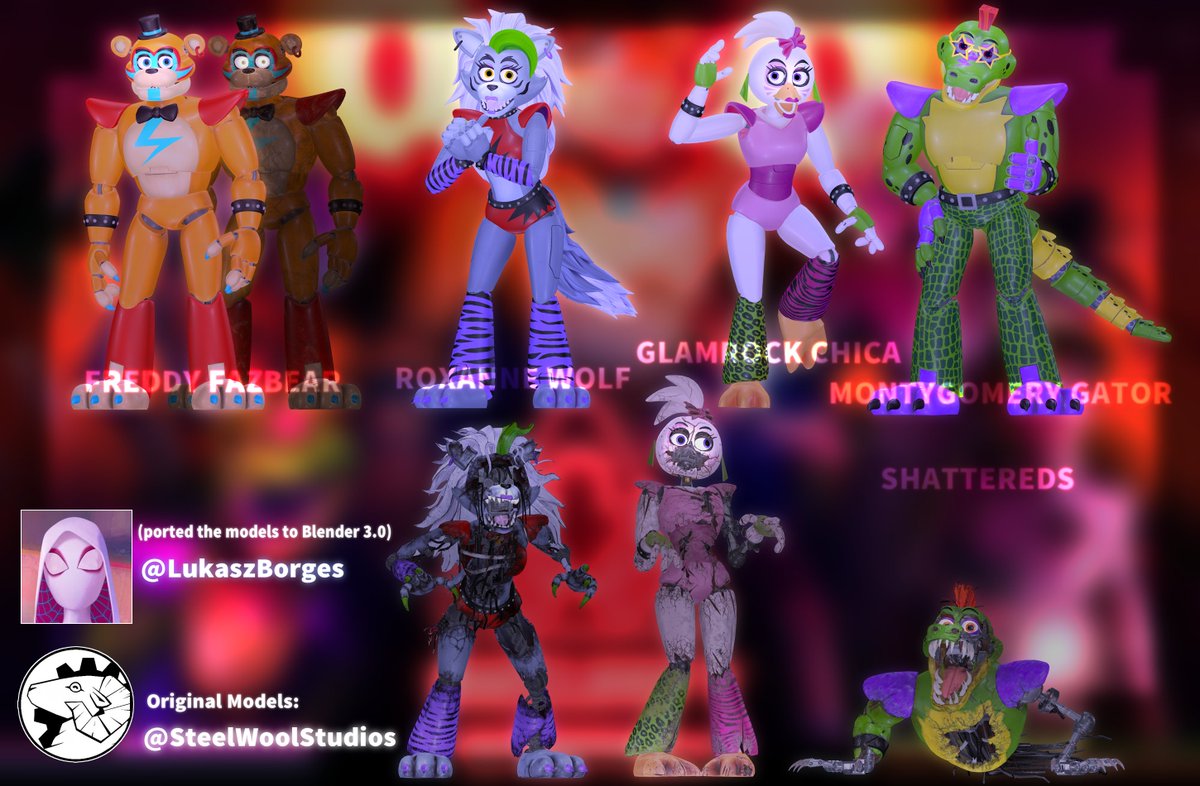 TFC29424062's tweet photo. We turn around, and we come back with a special gift for you

Mega Pack FNAF SB, C4D

Credits
Model /Port by:@SteelWoolStudio/@LukaszBorges 

C4D Port /Render by:@MoltyAnima/@TFC29424062

Download
https://t.co/BFKnYUmKD5

#FiveNightsAtFreddys #fnafsb #cinema4d #fnafsecuritybreach https://t.co/WE5wNSHlrT