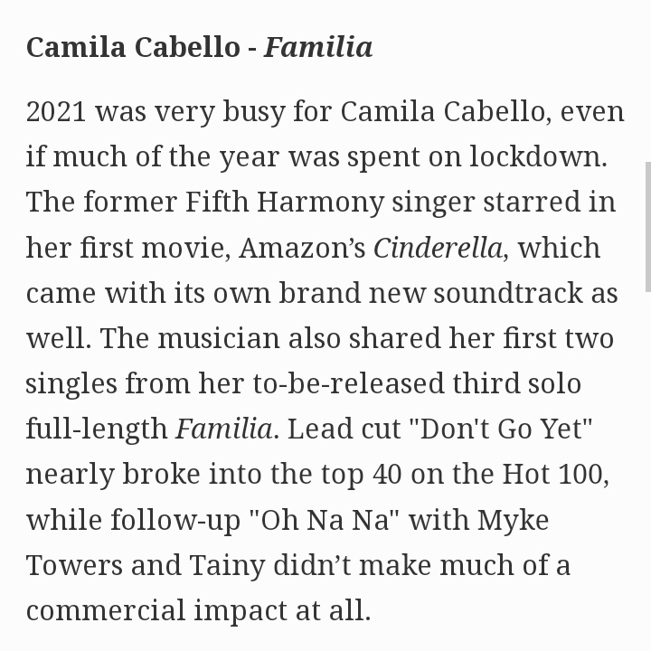 WWCamilaCabello's tweet photo. .@Forbes lists @Camila_Cabello's upcoming album as one of the most anticipated pop albums of 2022.
(via: https://t.co/kbSdr1woCz ) https://t.co/EphFsYopcZ
