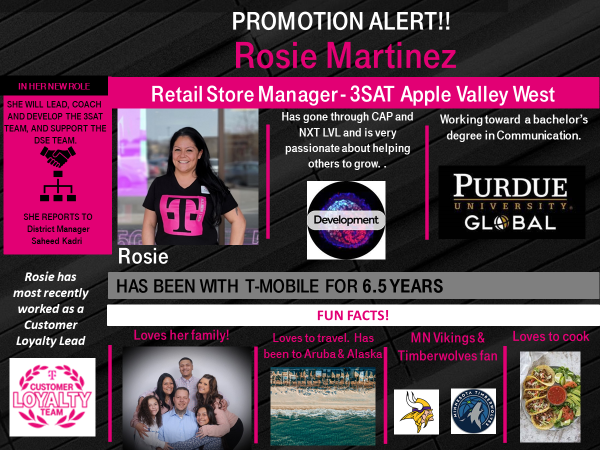 🚨🚨🚨Promotion Alert🚨🚨🚨 I'm excited to announce our newest promotion in the #BOLD NORTH #MINNESOTA CENTRAL leadership team... <a href="/martinezgirl888/">Rosie Bougie</a> Rosie will be leading our Apple Valley West DSE location as a RSM. Welcome to the team and I'm looking forward to your success!
