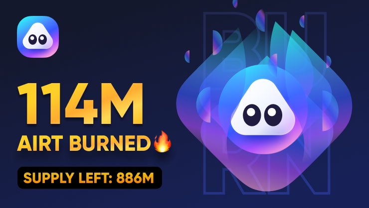 🔥114,000,000 of unsold $AIRT has been burned as Christmas gift 🎁 to all Air Hodlers. 

Proof: bscscan.com/token/0x016cf8…

That is 11.4% of the total supply 🔥🔥🔥

👉 Retweet this if you like this gift 

#IDO #INO #AirtLaunchpad #nftlaunchpad #nftgiveaway #airtburn