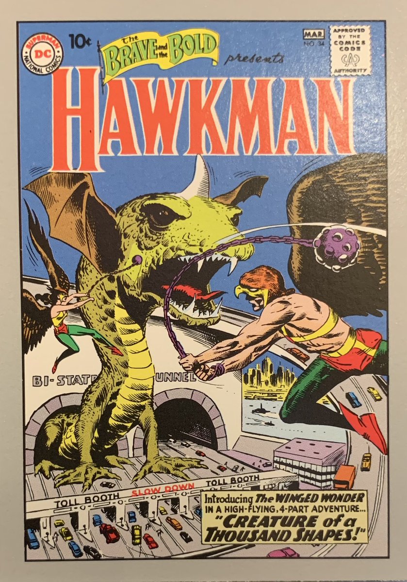 #172 Brave and the Bold #34 - cover art by Joe Kubert 

#dccomics #dccosmiccards #braveandthebold #hawkman #joekubert