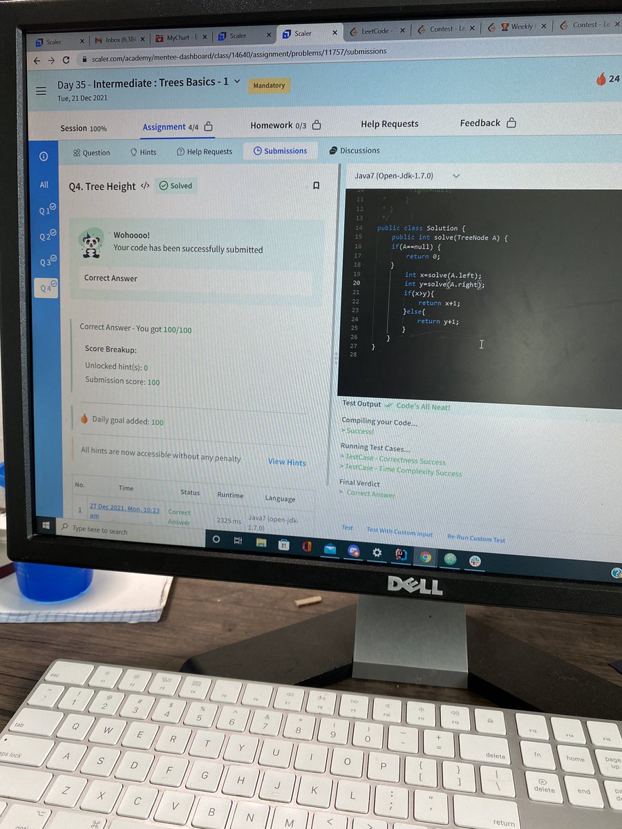 Code_24_7's tweet image. Day 12 of coding challenge. Doing pretty good I feel. Gave one scaler contest yesterday. Thank you so much for all the support @scaler_official #365daysofcode #scaler #scaler
