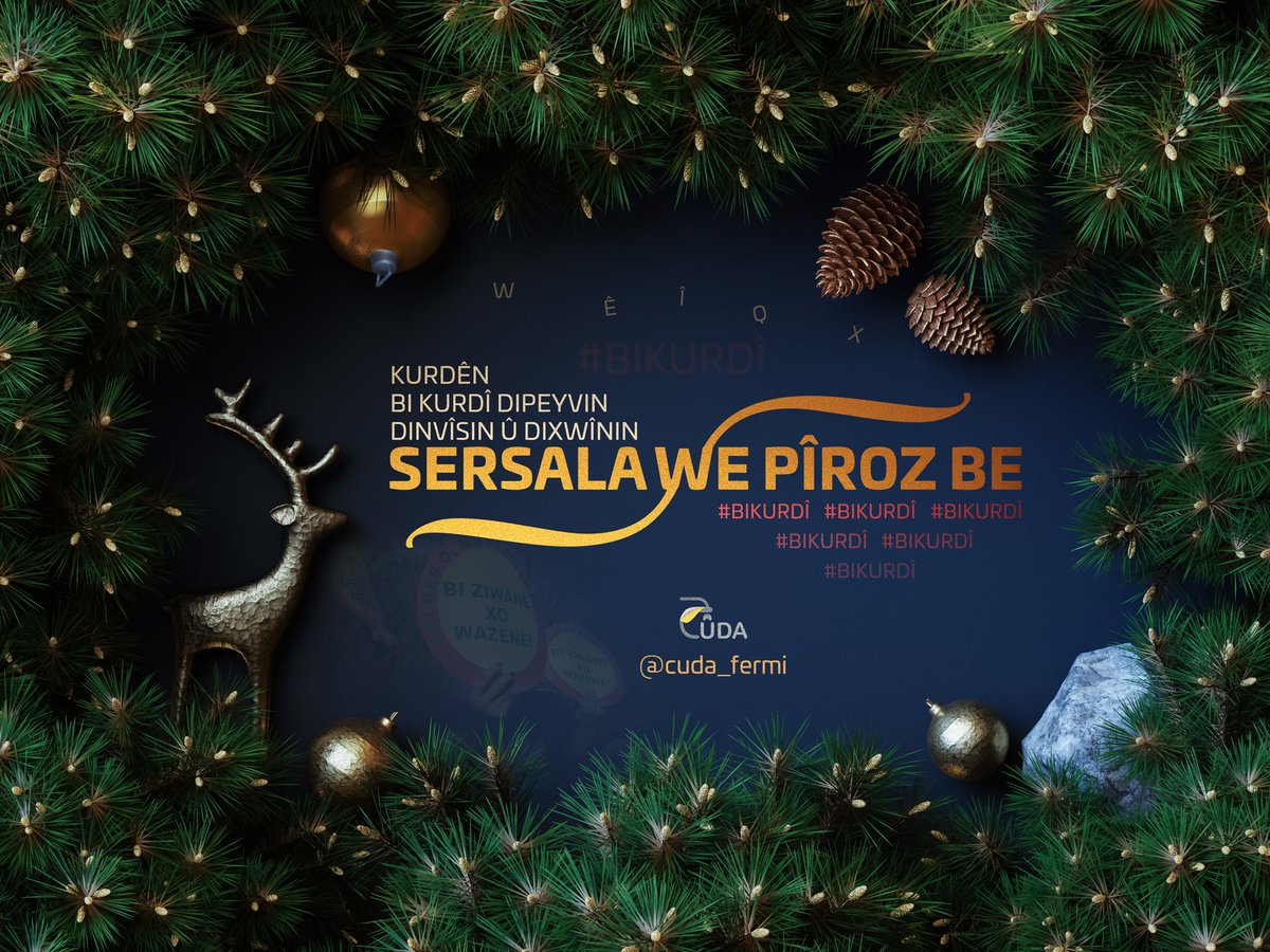 CUDA_FERMI's tweet image. - Ji bo zimanê kurdî bibe zimanê jiyan û danûstandinê.
-Ji bo zimanê kurdî bibe zimanê  malperên civakî.
-Ji bo em bi zimanê dayîka xwe bixwînin.
-Ji bo belavok, zagon, biryar û vexwendinên fermî bi zimanê kurdî jî werin weşandin.
-Em bi hêvî ne ku hûn tev pêngava #BiKurdî bibin.