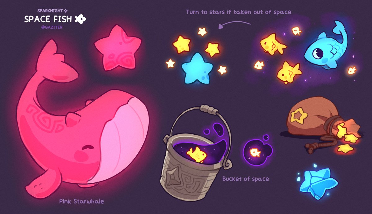 Space Fishes - concept page 🌟
