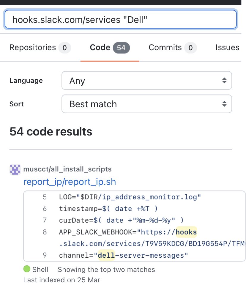 While hunting on target use following dork to get slack channels stuff

hooks. slack.com/services "Target"

#bugbountytips #kongsec