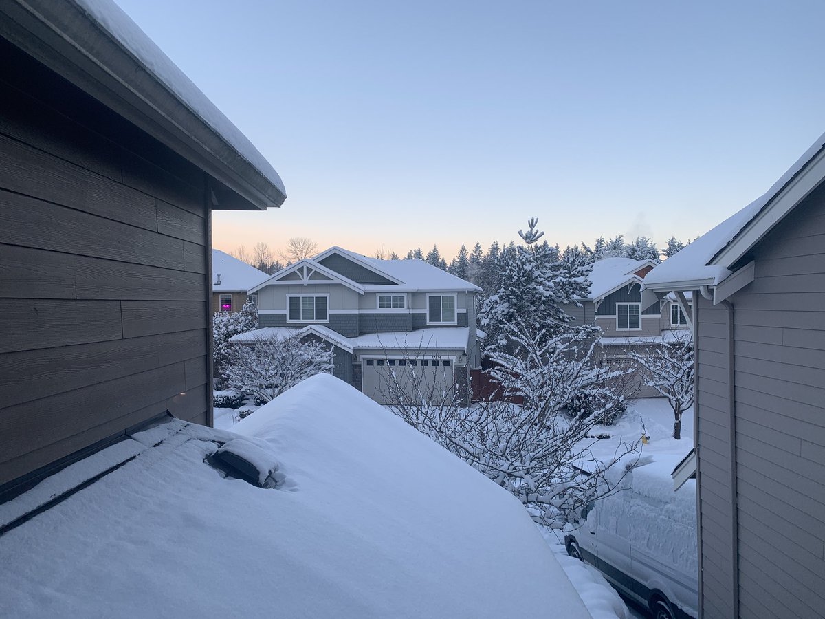 amyqin12's tweet image. Whoa. At my parents house in the suburbs of Seattle and woke up to this view from my bedroom window. #seattlesnow