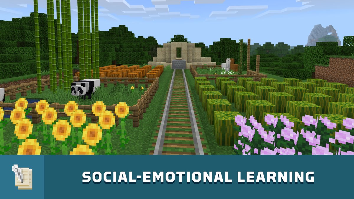 PlayCraftLearn's tweet photo. Teach social-emotional skills with this set of lessons and immersive worlds to help students engage in social-emotional learning and create inclusive classrooms. 

Find SEL lessons for #MinecraftEdu here: https://t.co/UaoQyd5GGS https://t.co/nPXpaoebuq