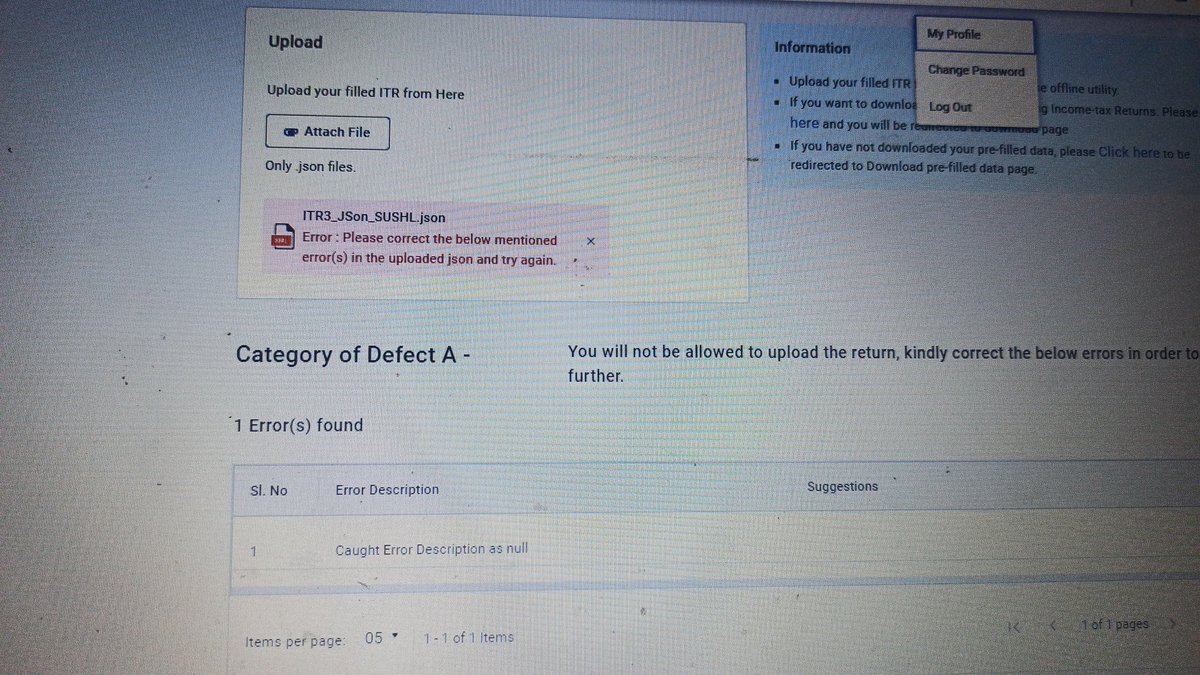 Vvkjindal's tweet photo. Wasted half of the day with the error. But could not find the reason...
Can anyone provide solution?
@IncomeTaxIndia
@FinMinIndia

#Extend_Due_Date_Immediately https://t.co/JGD1FVE7ek