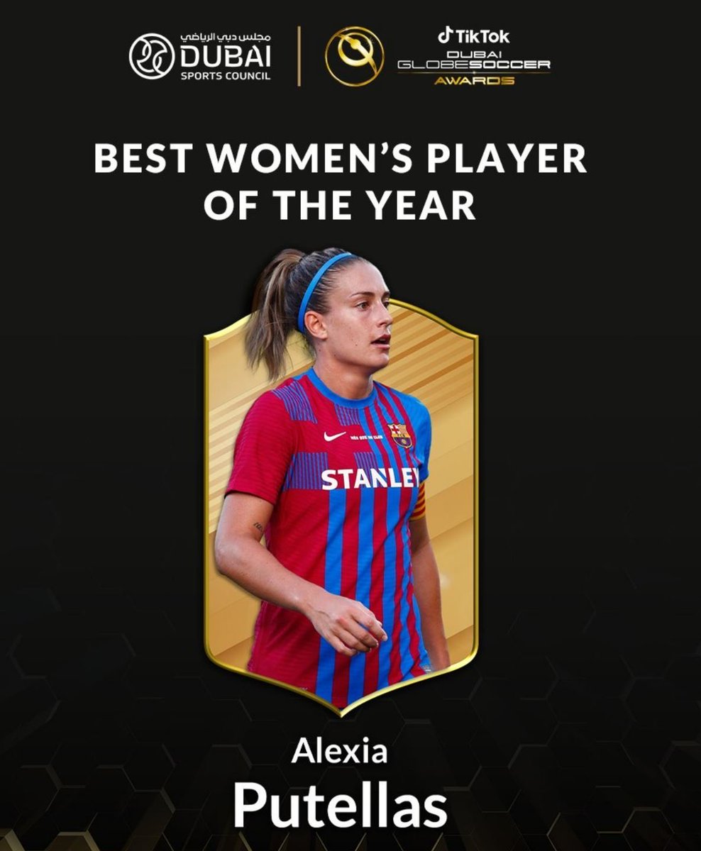 Alexia Putellas est élue Joueuse de l'année aux #GlobeSoccerAwards ￼! ✨