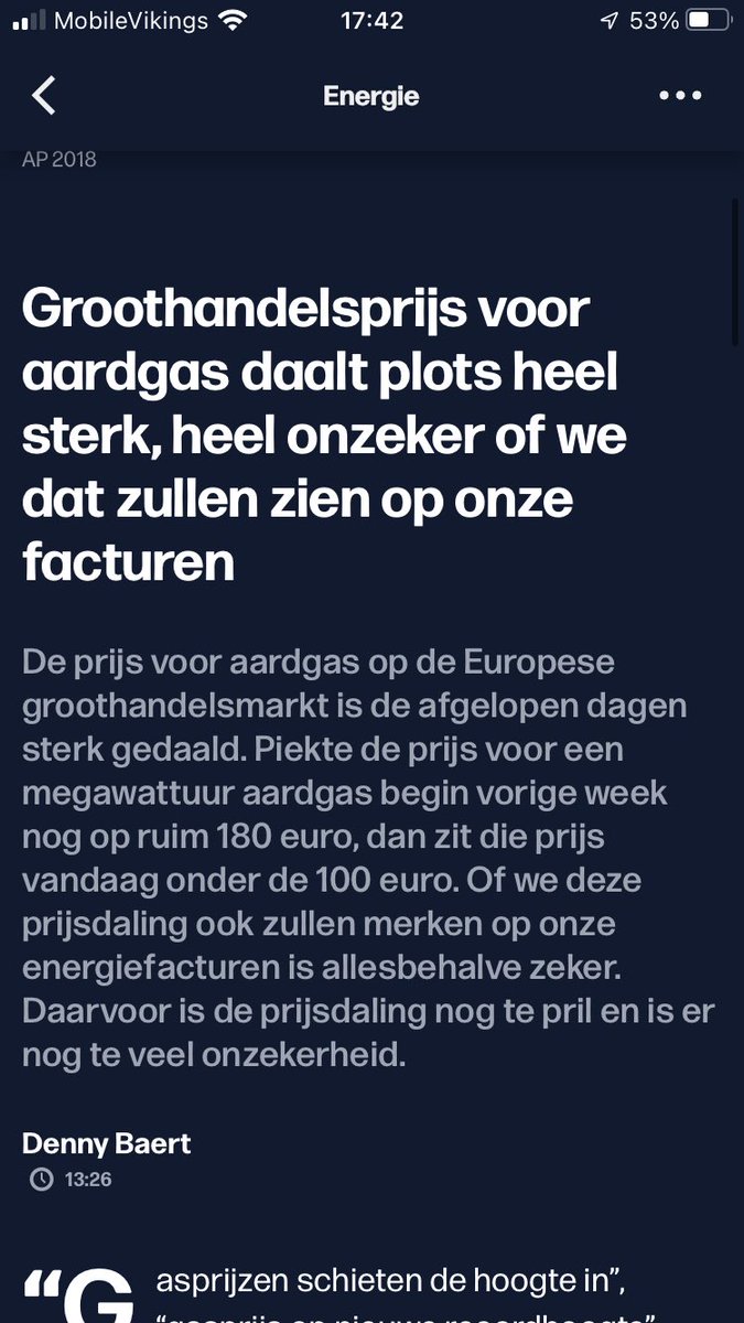 MertensTim's tweet photo. @dats24 ik hoop dat jullie eerlijk zijn en woord houden in die mailtjes van jullie! Morgen terug aanvaardbare #cng prijzen!! #aardgas #afzetters https://t.co/jhwO69S6SQ
