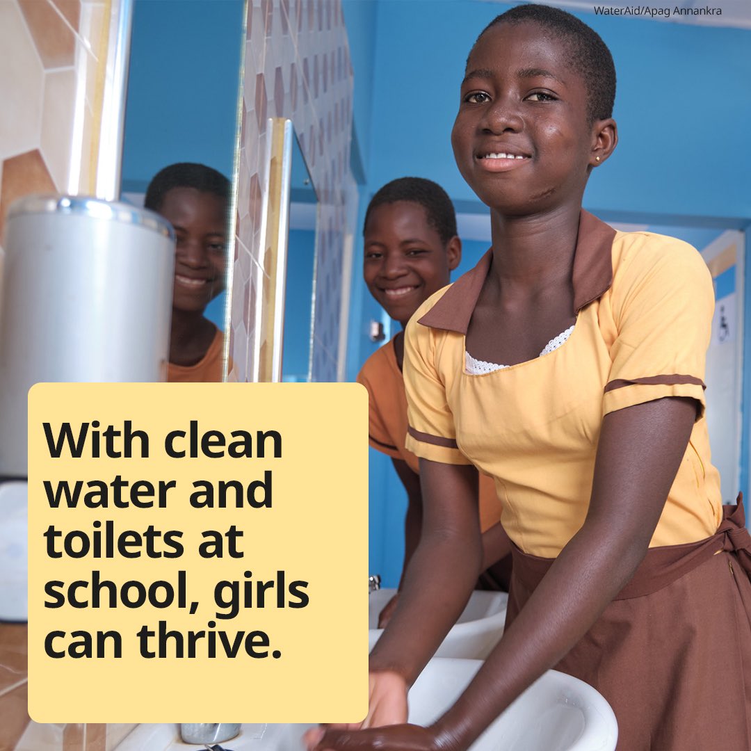 WaterAidCanada's tweet image. 1 in 3 schools globally still don't have clean water. We don’t want this to continue.

Join our #ThirstForKnowledge appeal, and help us bring clean water and toilets to schools: bit.ly/ThirstForKnowl…