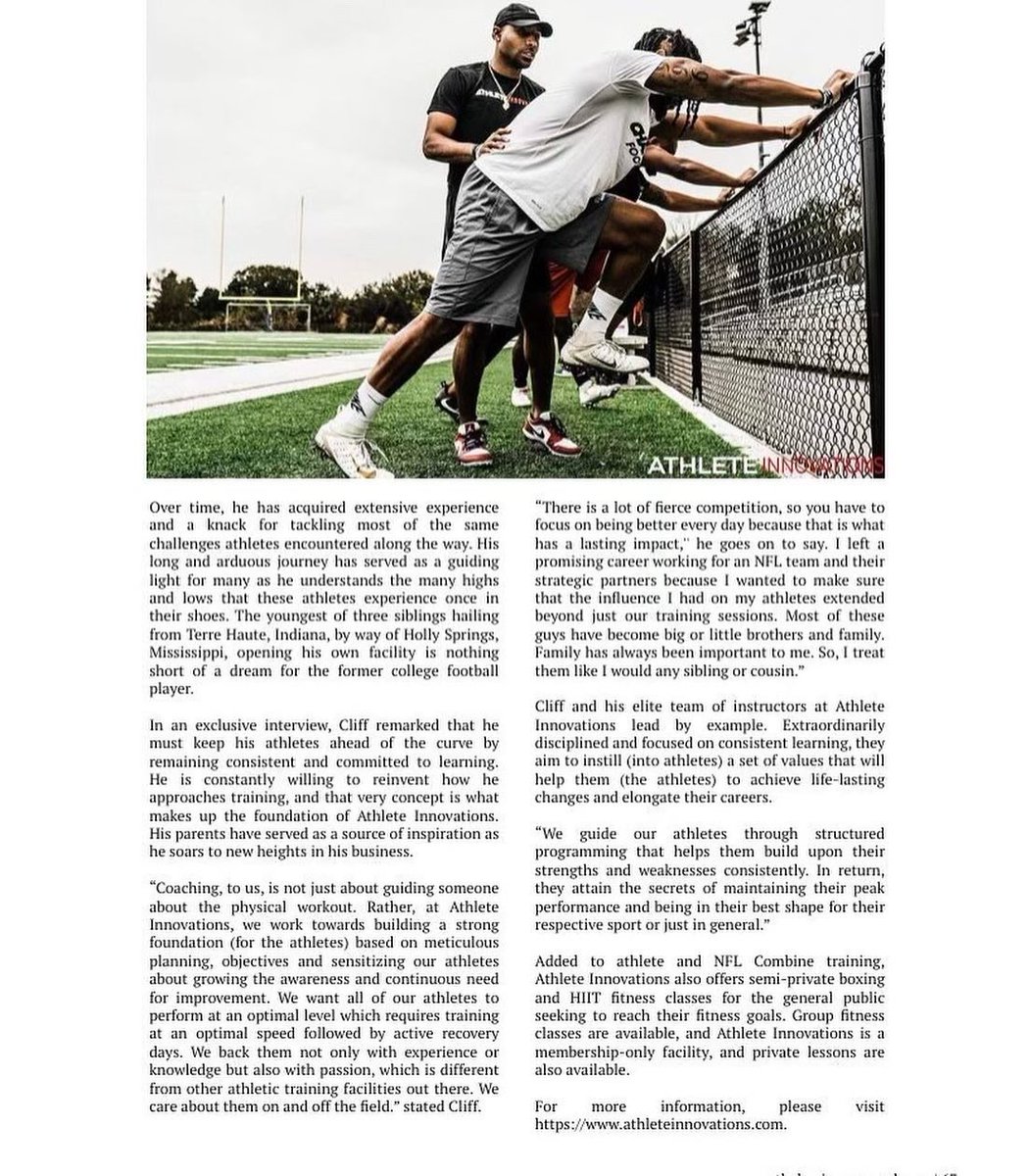 S_Brown25's tweet photo. If you knew my story, you know God is the greatest author.. Grateful to be featured in Business Mogul Magazine entrepreneurship &amp; building @InnovateAthlete from nothing to a household facility. It’s the beginning of a new era 2022. https://t.co/EmFSjU8PSn
