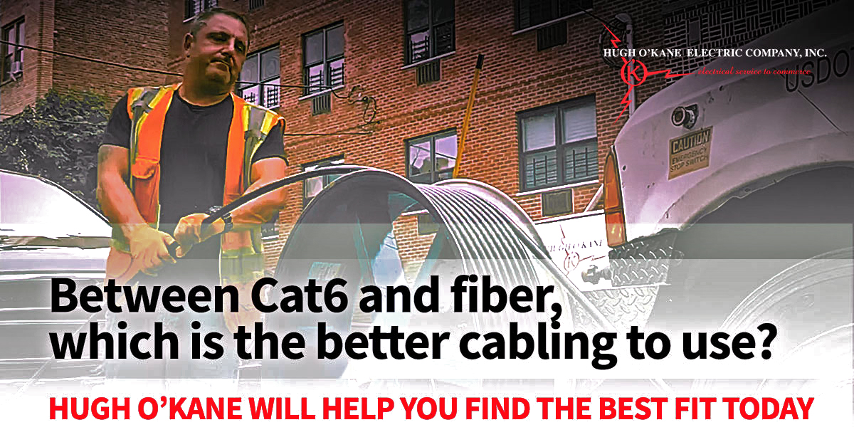 HOkaneElectric's tweet photo. When it comes to speed and bandwidth, it’s important you have the best cabling to stay connected. 

But between Cat6 and fiber, what is the best cabling to use? 

We answer that question in our blog post, here: https://t.co/eYdW3rsYyr

#cabling #fiberoptics #Cat6 https://t.co/k281eCERNe