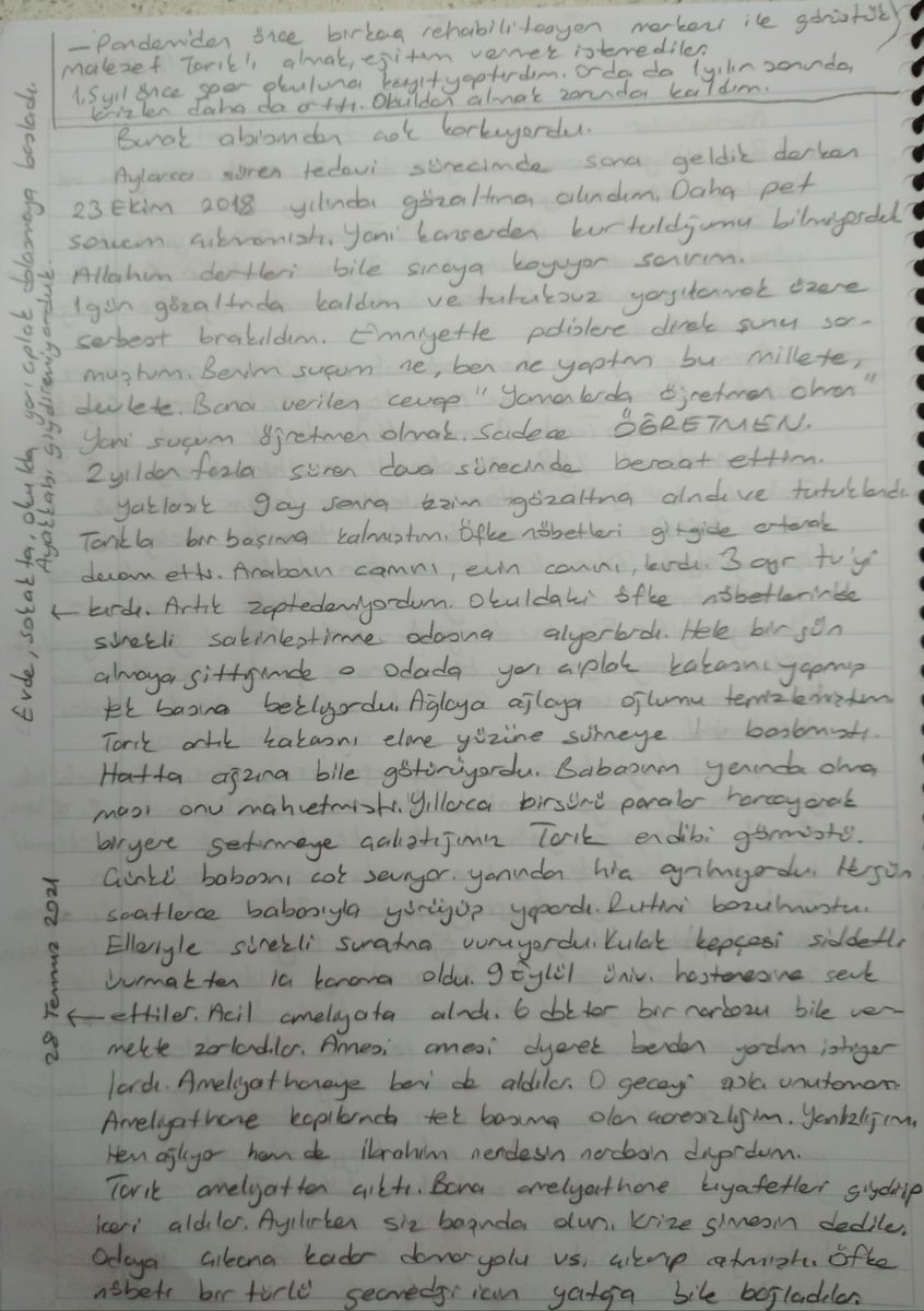 blackwhite1995x's tweet photo. Aşağıda okuyacaklarınız prime time Türk dizisi senaryosu değildir. 
Eşi tutuklu kendisi kanser hastası oğlu yüzde 98 engelli Hülya Durmuş'un yardım çığlığıdır. 
Lütfen okuyun https://t.co/QF4A47IVFQ