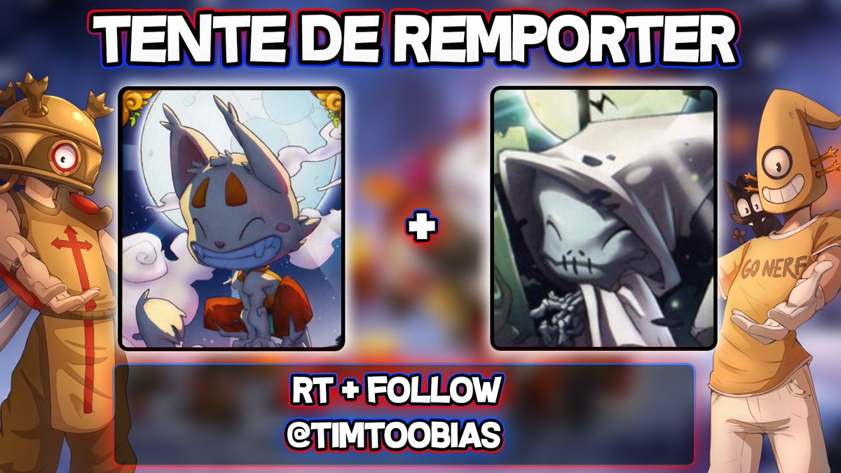 Timtoobias's tweet photo. 🎁CONCOURS🎁

Pour terminer l'année en beauté, tentez de remporter un code pack Sram et un code pack Ecaflip ! ☠️🐱
Il y aura 2 gagnants.

Pour participer, RT + Follow 
@Timtoobias
🔁+❤️

⌚️TAS le 02/01

🍀Bonne chance à tous !

⬇️Récompenses possibles en dessous⬇️ https://t.co/kSJMIqmS0W