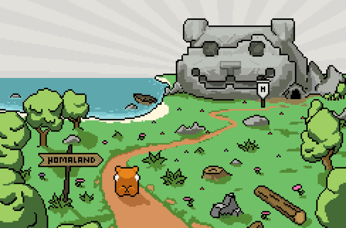 🗻Hamshmore is a mountain in which a bas-relief with a height of 18 hammeters is carved, containing a sculptural portrait of Mr. Hammy🐹Jr. It is behind this mountain that the small Homaland Metaverse is hidden, in which hamsters live their big🌳lives.
#Metaverse #homaland #NFT