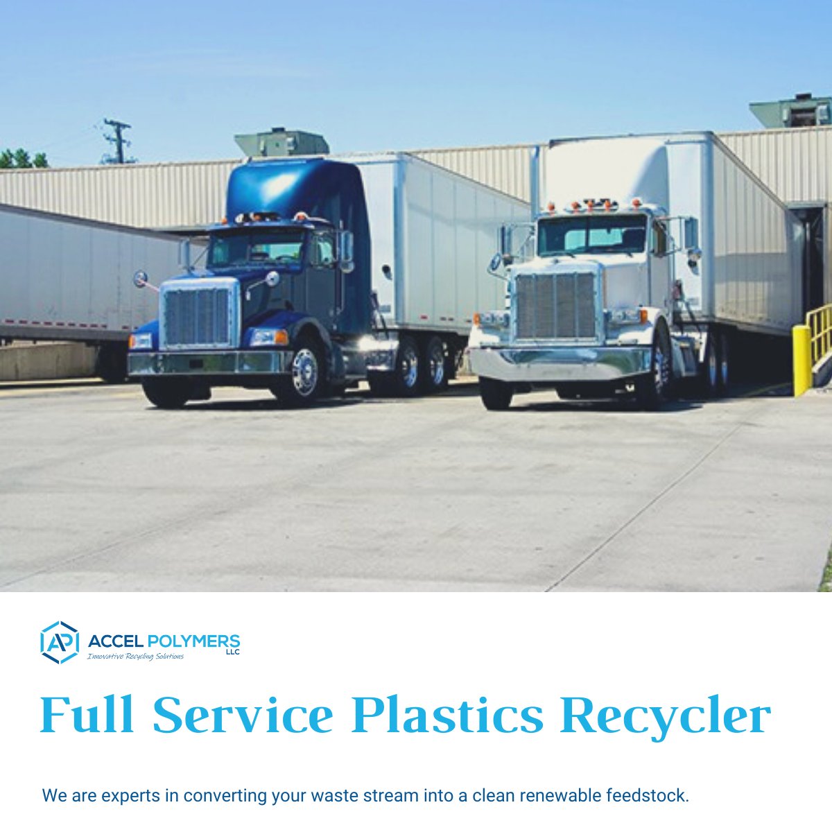 AccelpolyLLC's tweet image. We have over 30 years working directly with plastic manufacturers within our local communities. Get started on your green initiatives today by contacting us for a free quote!  buff.ly/2XYEVKo

#AccelPolymers #PlasticManufacturers #Plastic #Recycle #RecycleProgram