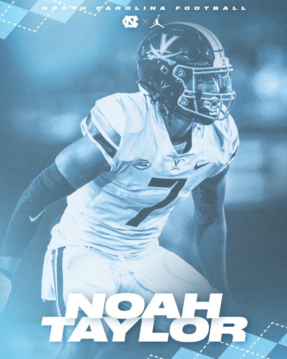UNCFootball's tweet photo. Help us welcome @7_ntaylor to Chapel Hill 🐏

Noah Taylor is officially a Tar Heel!

🔗 https://t.co/I5kNxfXBRd

#CarolinaFootball 🏈 #BeTheOne https://t.co/fipNzP49cD