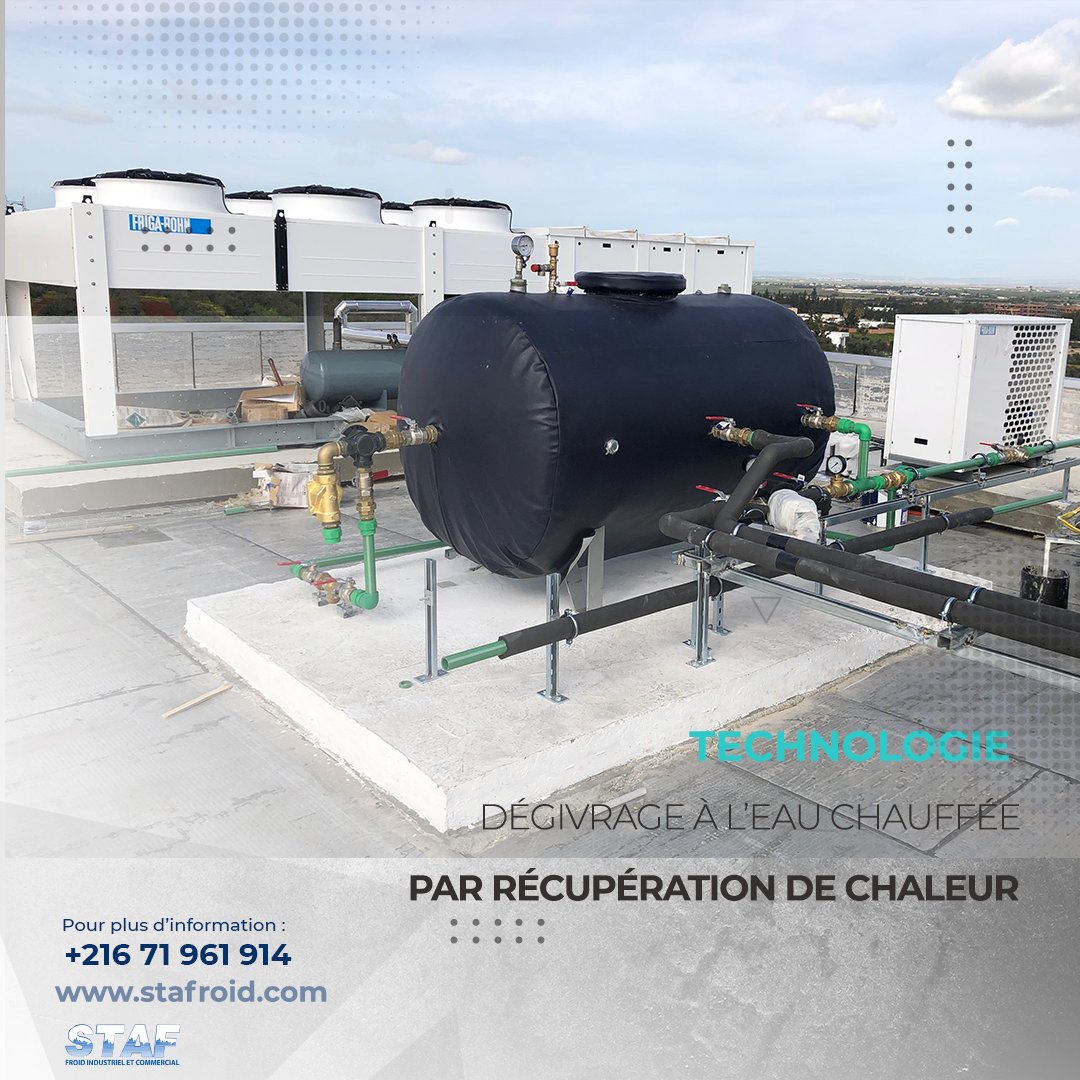 StafroidP's tweet image. 💬La technique consiste à récupérer la chaleur dégagée par le condenseur pour chauffer l’eau de dégivrage se trouvant dans une boucle fermée.
Avantages :
✅Moins énergivore
✅Dégivrage rapide
✅Hautes efficacités énergétiques
.
🌐 stafroid.com