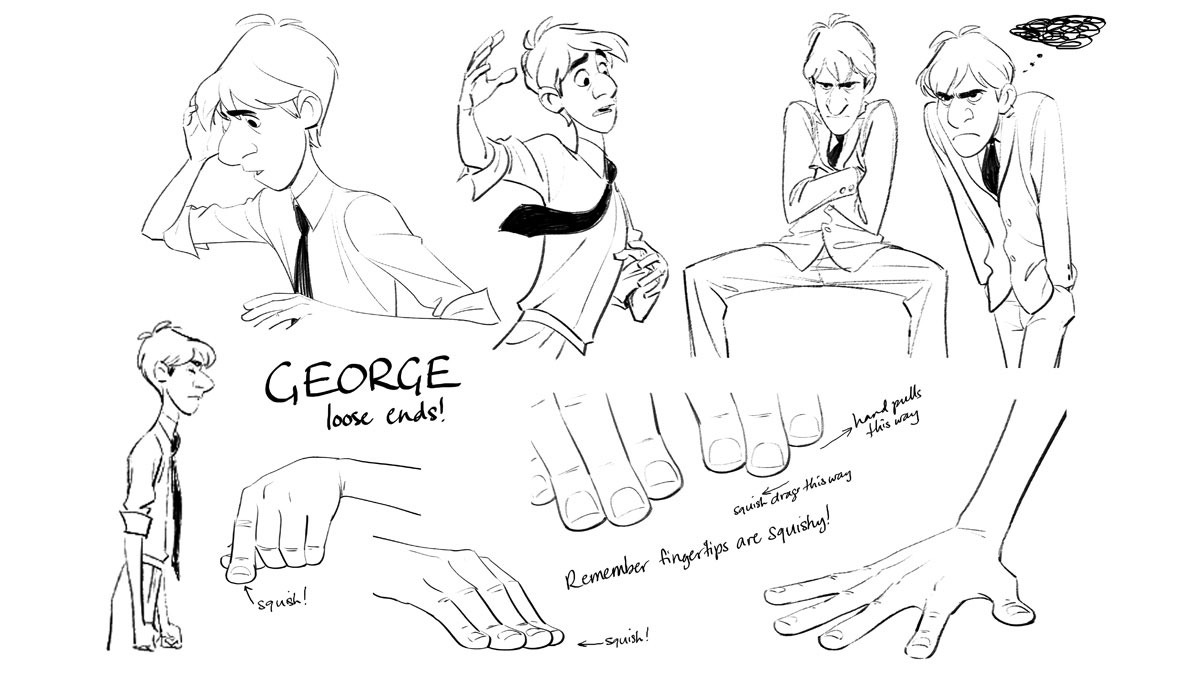 Animated_Antic's tweet photo. Have some concept art from Paperman. Love the designs of George and Meg by Shiyoon Kim and Glen Keane. https://t.co/xMqXn3jcTj