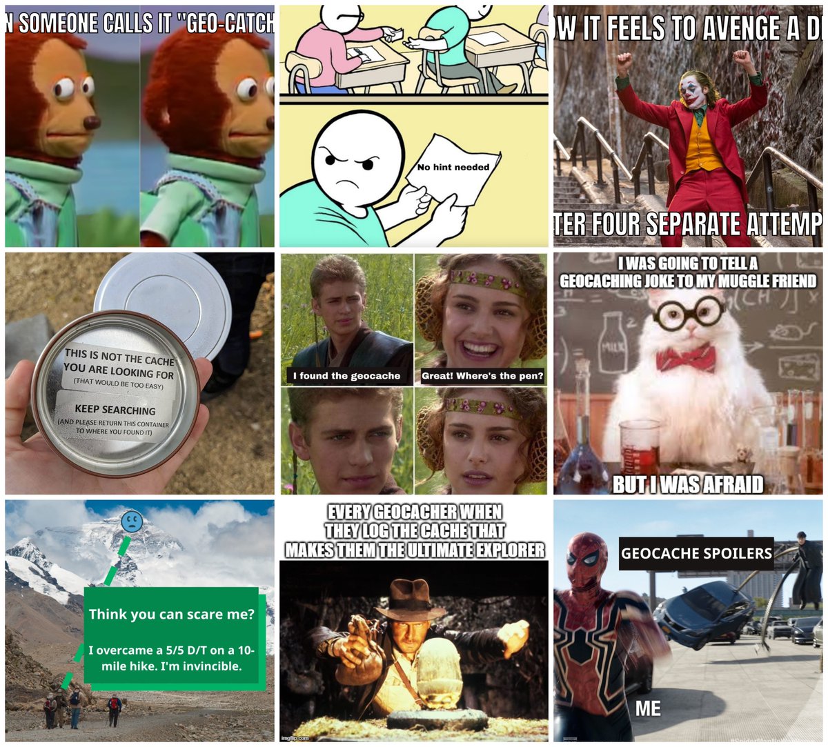 GoGeocaching's tweet photo. In a year like 2021 – we all deserve a good laugh!
Here are are #Geocaching HQ’s top memes of 2021: https://t.co/fEW9WGI1Ae https://t.co/jtY6cib8gt