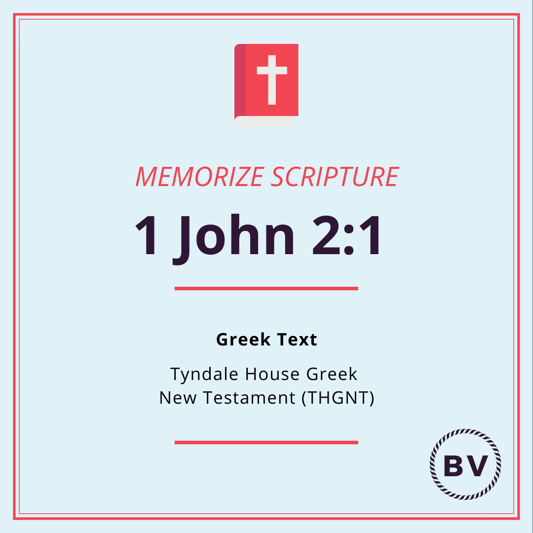 BiblicalVocab's tweet photo. ⭐️ Memorize Scripture – 1 John 2:1
.
The first verse to memorize in 1 John 2 has 20 words.
.
Biblical Vocabulary is undergoing maintenance. Our vocabulary cards will be back in January 2022. 
.
#biblicalvocabulary #memorizescripture #memorize1John https://t.co/Jf7D74c8ea