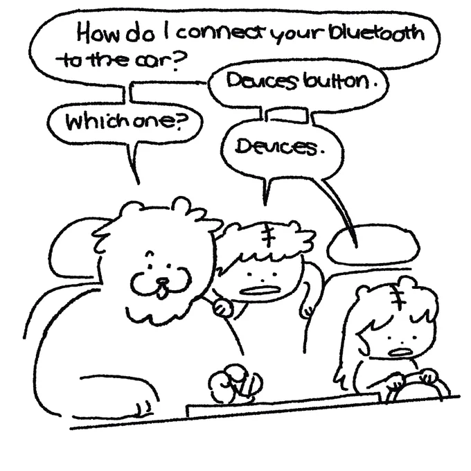 My Stepdad cant pilot the bluetooth display 