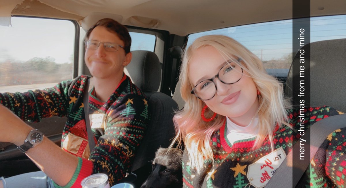 jay_bugg__'s tweet photo. first christmas with the love of my life. this goofy fella makes everything about our life fun and entertaining 🤪🥰 https://t.co/ybvcszCynM