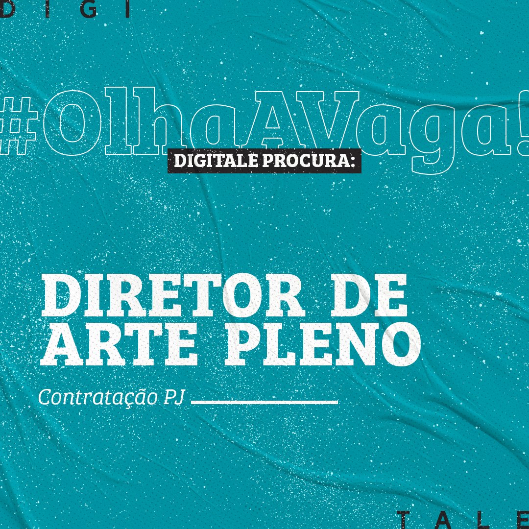 Você tem experiência em direção de arte? A Digitale está em busca de um profissional Pleno. O modo de contratação é PJ e o início é imediato. Se interessou? Inscreva-se aqui: bit.ly/3mxH1hd