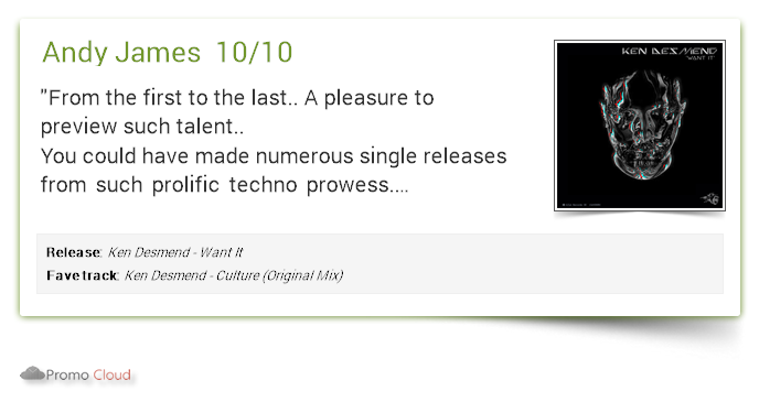 Andy James supports: <a href="/KenDesmend/">Ken Desmend</a> - Culture (Original Mix) 10/10 #newrelease pcl.la/X1ZSJJ  <a href="/beatport/">Beatport</a>