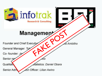 Infotrakltd's tweet photo. The below mentioned are not Infotrak Staff or in any way affiliated to Infotrak as a brand. Please check our website for the full list of our management staff Angela Ambitho Infotrak #infotrakpoll  https://t.co/bisKHQNhLS https://t.co/fl3uqrQUr7
