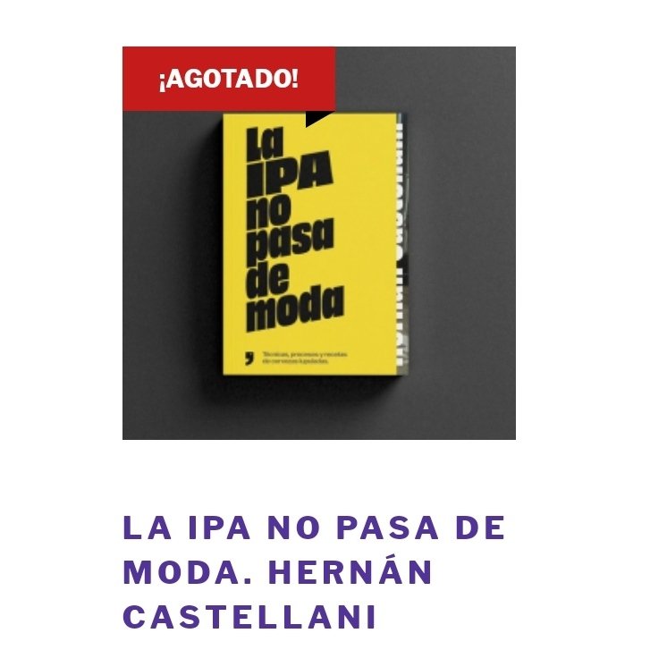 ASACAinfo's tweet photo. Y colgamos el AGOTADO!! En la segunda preventa del libro de Hernan Castellani "La IPA no pasa de moda"

Desde ya abrimos la lista de reserva para una tercera preventa cuando haya un número suficiente.

#AmantesdelaCervezaArtesana #LaIPAnopasademoda #HernanCastellani #ASACA https://t.co/XiIIdnOVeI