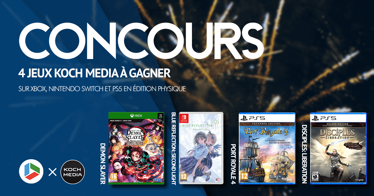 jvfrance_com's tweet photo. 🎄#CONCOURS SPÉCIAL NOËL 4 🎄

1 Port Royale 4 sur PS5
1 Disciples : Libération sur PS5
1 Demon Slayer sur Xbox
1 Blue Reflection sur Switch

Pour participer :
🔴 RT 🔄 
🔴 Follow @jvfrance_com
&amp; @KochMediaFR 
🔴 Commente avec le jeu de ton choix

#Giveaway #JeuConcours https://t.co/ydGidvDiyh