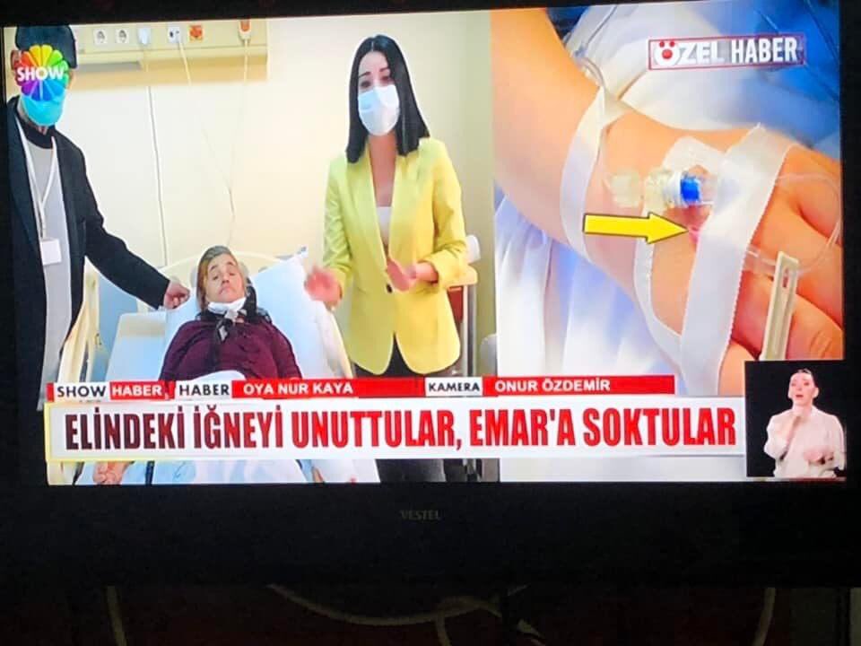 Sonra emar yüzünden iğne elinden beynine kaçmış, ordan haberi yapan gazetecinin beynine