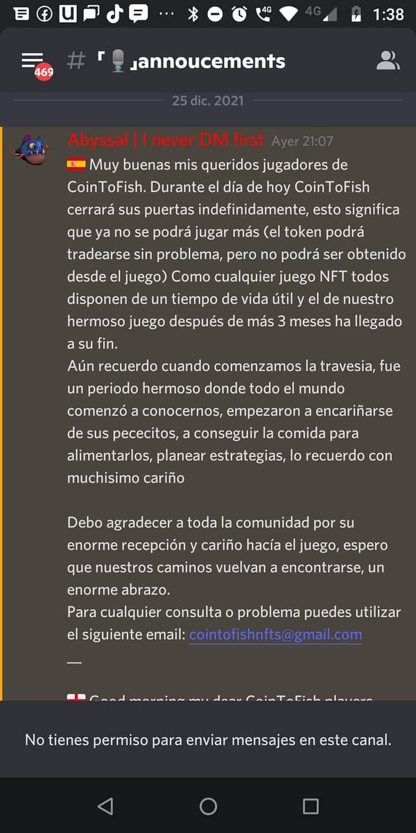 DiegoLoscalzo's tweet photo. El peor final para mi inversión en #CoinToFish
La Cruda Realidad https://t.co/J6dBM7i3t0