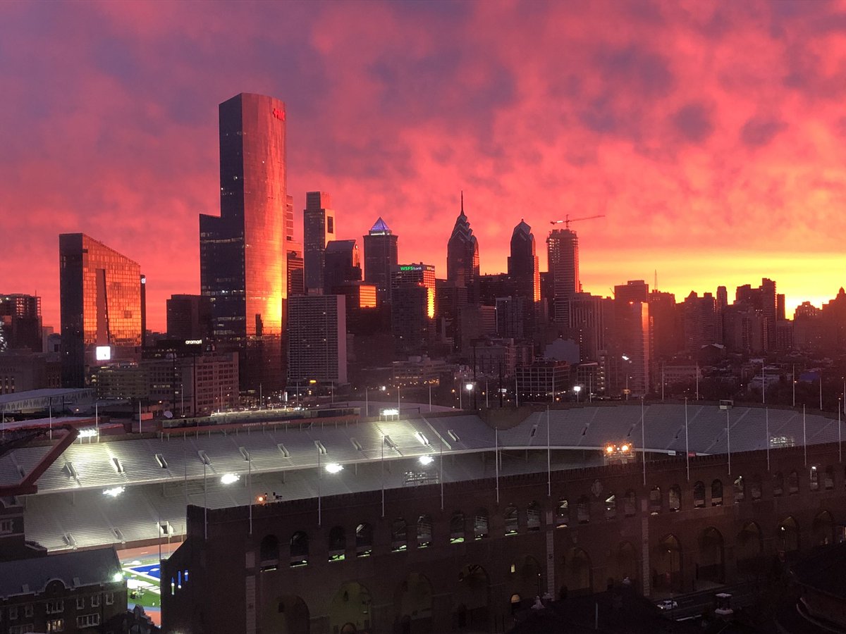 Silverstein 12 sunrise today <a href="/PennMedicine/">Penn Medicine</a> <a href="/Penn/">Penn</a>  #FranklinField