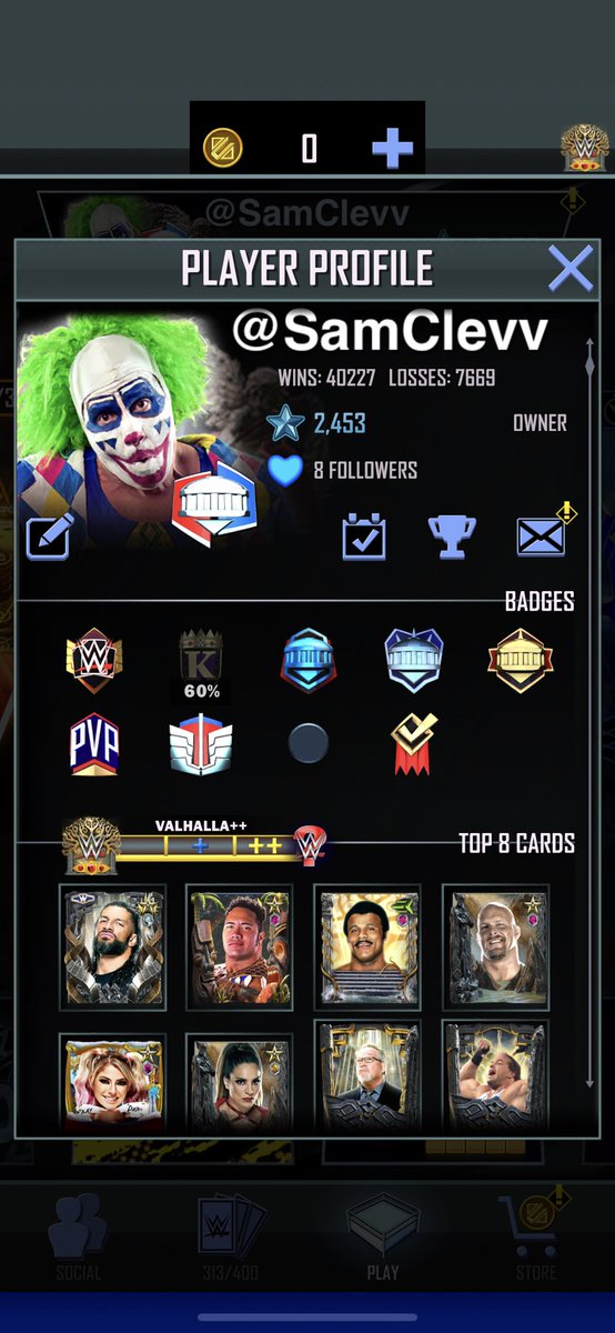 ITzClevv's tweet photo. Selling a SuperCard account Val++ message me for more info #WWESuperCard https://t.co/B6fFqNqpbA