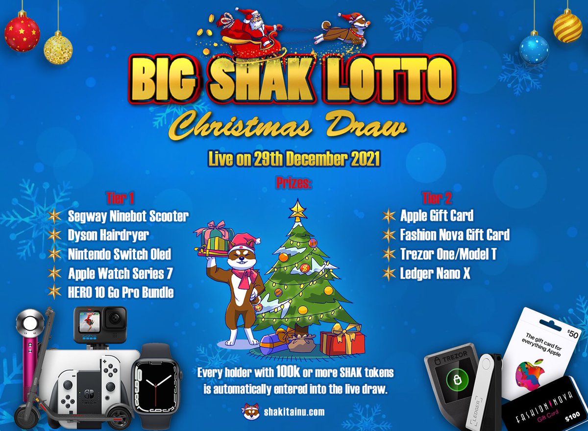 ShakitaInu's tweet image. Oh and we forgot to add the HERO 10 Go Pro Bundle on the last flyer! 🚀

Can’t wait to give back to the community again 💙

#bigshaklotto