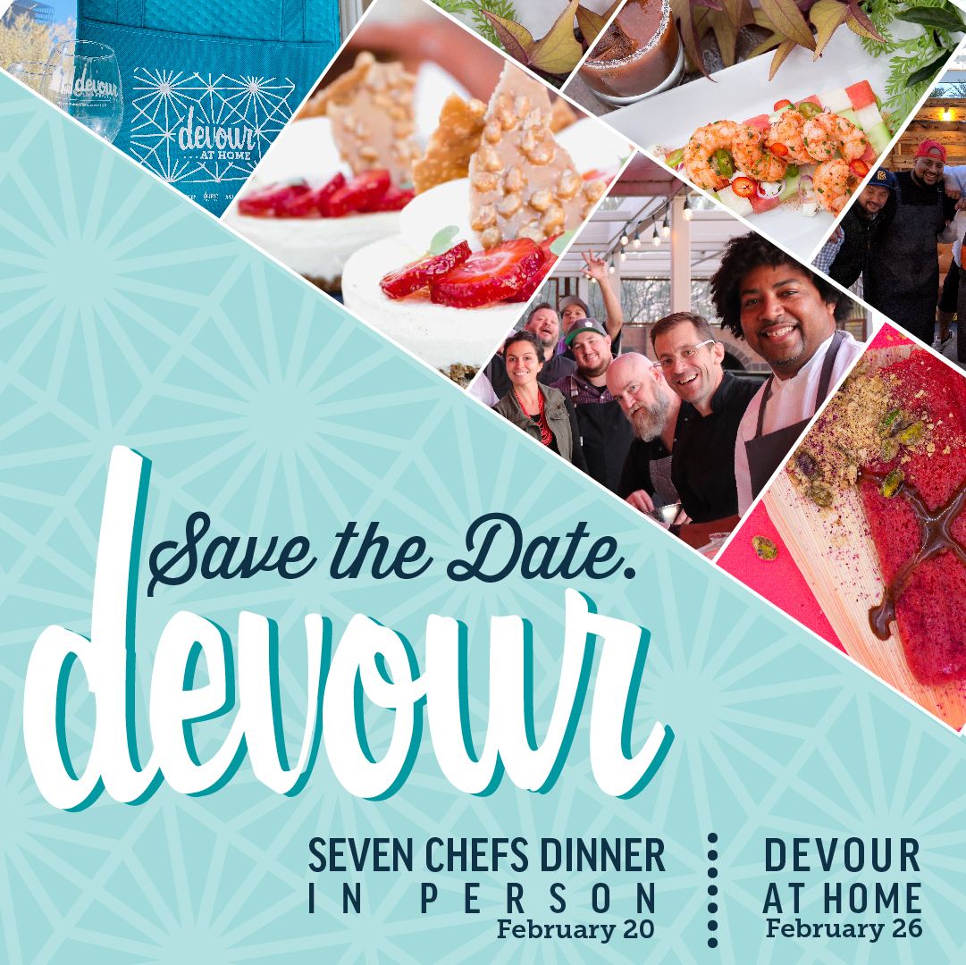 LocalFirstAZ's tweet image. Have you heard? Devour is on it’s way! 📅 Mark your calendars for February 20 and 26 – we’ll be hosting the Seven Chef’s Dinner as well as a take home Devour event that your taste buds have been waiting all year for. ✨ Stay tuned for more details! 

#devourphoenix #localfirstaz
