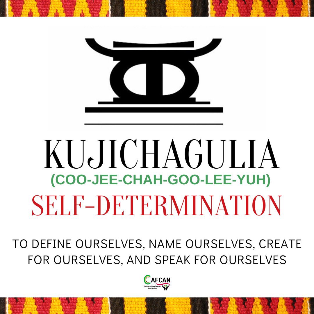 Habari gani? Kujichagulia.

#Kwanzaa2021 
#Kwanzaa ❤️🖤💚