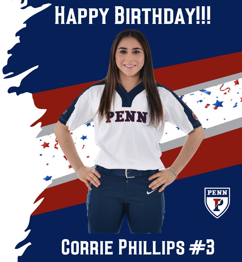 Penn_Softball's tweet photo. Please join us in wishing senior outfielder, Corrie Phillips #3, Happy Birthday!!! Have an amazing day Corrie! 🥳🎉🧁🎊
#itsyourbirthday #decemberbirthday #pennsoftball #ivyleague #softball #goquakers #fightonpenn #upsb #quakeshow https://t.co/kDNBA1yNLP