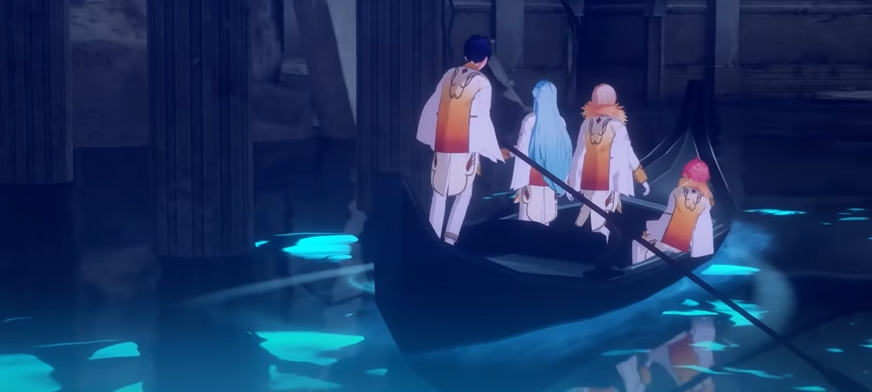 haranami_'s tweet photo. the ark is also tied to the idea of a 3 part universe... the first part with the charon-esque gondola might be the underworld. the second section has a day and night (referencing genesis in the bible?) so that could be earth. and the final stage with the feathers could be heaven https://t.co/5oSru53SXc