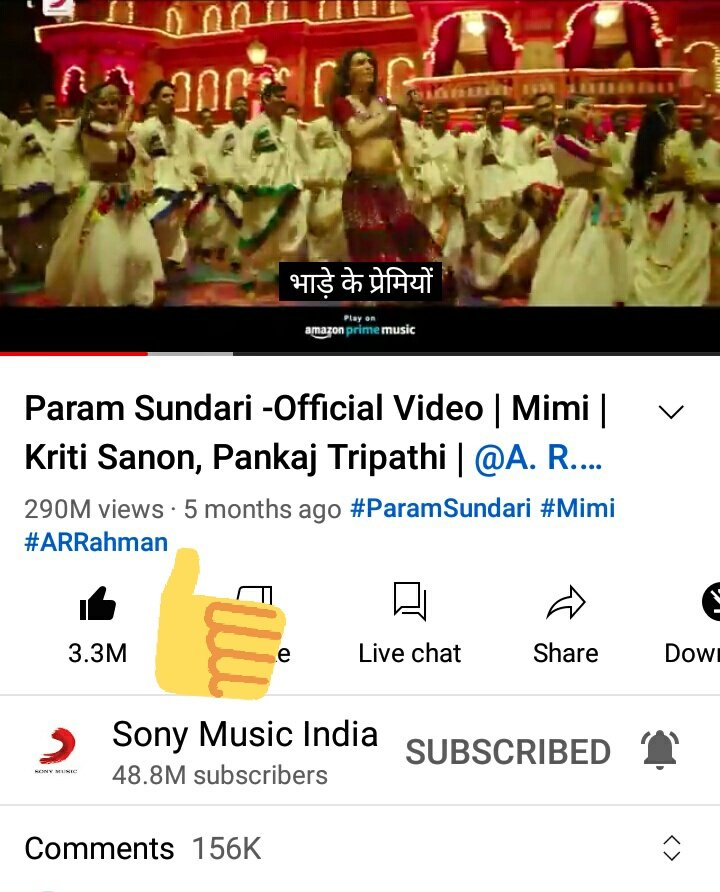 SonaSsg's tweet photo. RAISE YOUR VOICE 🔥🔥🔥
#ParamSundari is the biggest musical treat on this 2021 & flowing so constantly as the most celebrating song ever.
Official video 👉 #290M views
Full song video 👉 #79M
Official lyric video 👉 #98M
@shreyaghoshal ~ #KritiSanon ~ @arrahman THE COLLAB🔥 https://t.co/rgof60ouqn