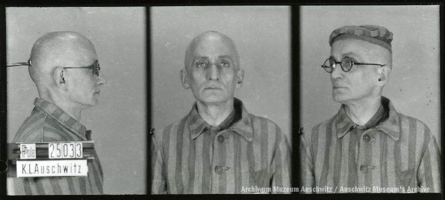 AuschwitzMuseum's tweet photo. 27 December 1941 | 59 prisoners (39 Poles and 20 Jews) were transferred from a prison in Krakow &amp; registered in #Auschwitz. 48 of them perished in the camp, including all Jewish prisoners.

Among those who perished were Mendel Bochner (25029) &amp; Henryk Erasmus (25033). https://t.co/eaovbL1LBn