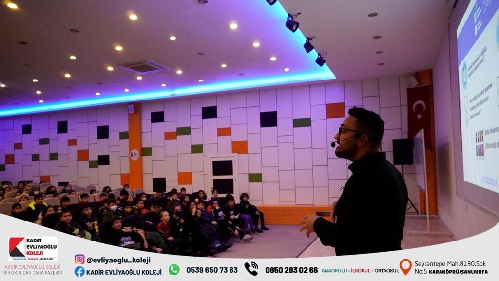 Kurucumuz <a href="/berkan_aydilek/">Prof. Dr. İ. Berkan AYDİLEK</a> ve Eğitmenimiz @esinn_serif
Kadir Evliyaoğlu Kolejinde, TÜBİTAK 2204 projeleri ve Siber Zorbalık üzerine birer seminer verdiler.
<a href="/Evliyaoglukolej/">Kadir Evliyaoglu Koleji</a>