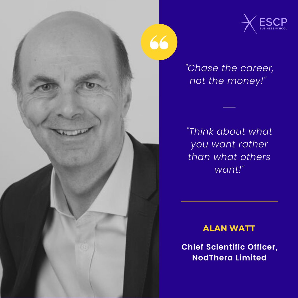 We met Alan Watt, Chief Scientific Officer at NodThera Limited. Alan shared with us the various lessons he has learned from his different experiences. We now have a lot of insights on #leadership and #positive #communication: essential assets to work in a team.