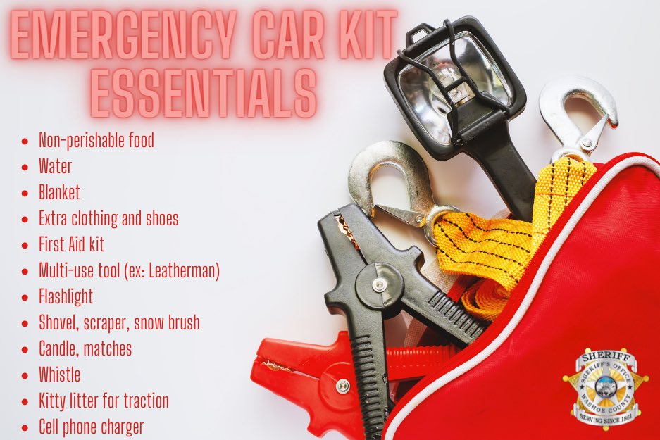 Do you have an emergency kit in your car? A day like today is a great reminder to check your provisions.
 
#ProudSheriff #staysafe #beprepared