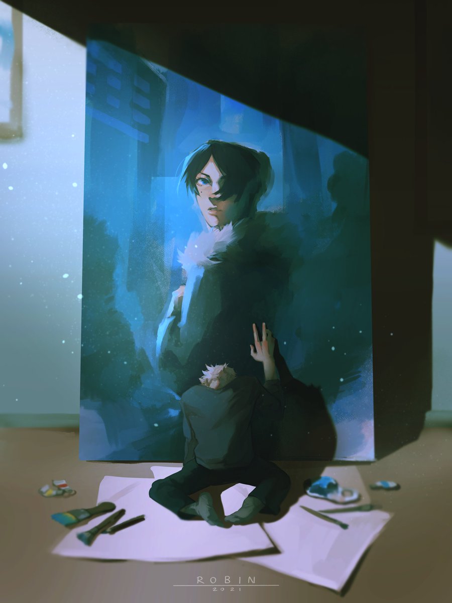 “Yatora was always best at blues and it seemed Yotasuke was the most vivid color in his mind.” —Empty Colored Lists on Ao3
#BluePeriod #yatoyota