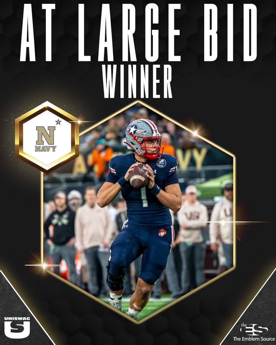 At Large Bid Winner

<a href="/NavyFB/">Navy Football</a> has won the fan vote for the final spot in the Uniform of the Year Award voting that will be happening at the end of the college football season.

#uniswag
