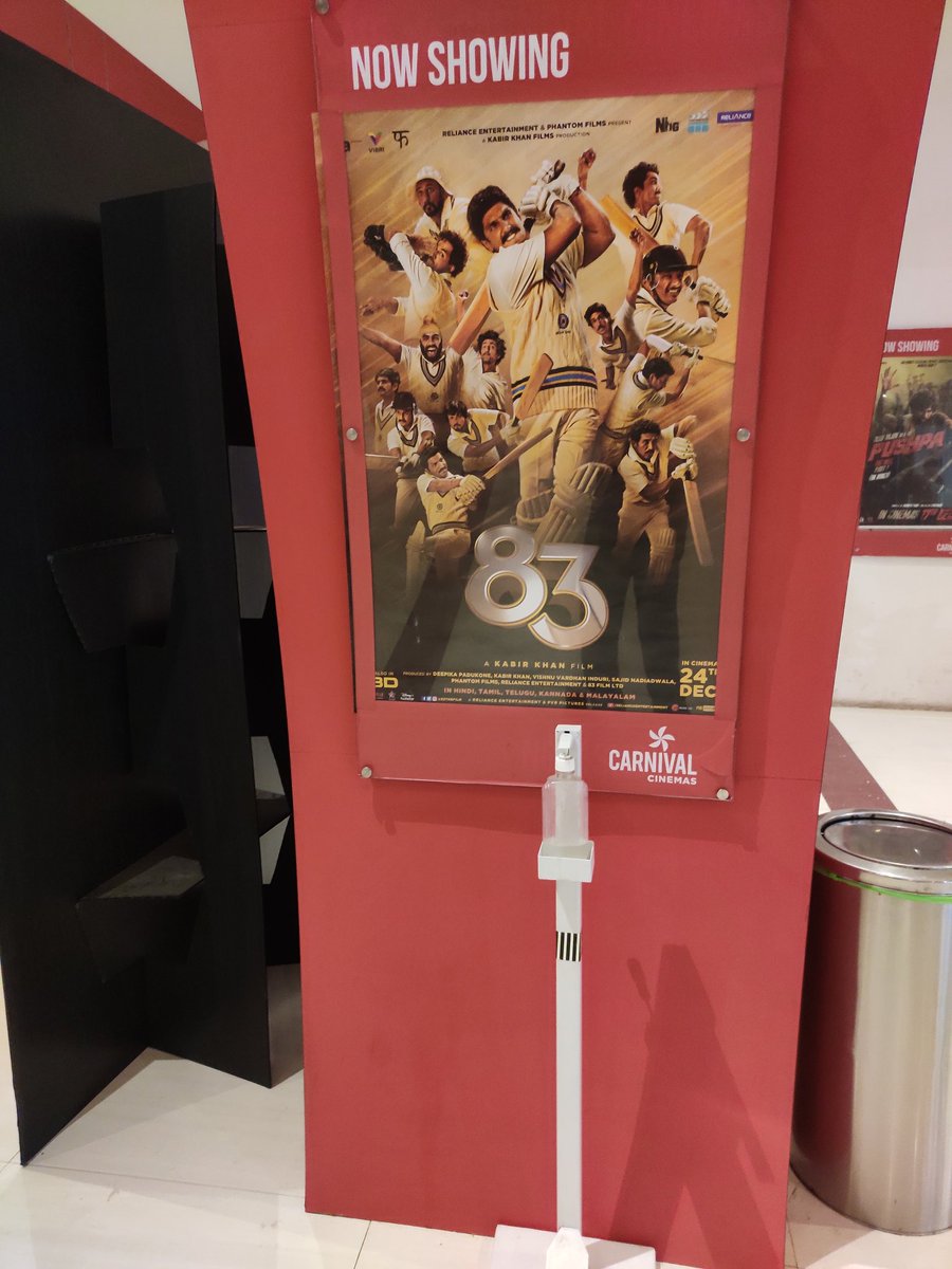ImD_roy's tweet photo. It’s not a film, @83thefilm is an emotion! goosebumps & tears. @kabirkhankk & Team, thank you! I'm Speechless Love You For The Moment Of PRIDE Salute You #83TheFilm ❤️🙏🏻
#83Review @RanveerOfficial @_KaProductions https://t.co/srRGl9rk1v